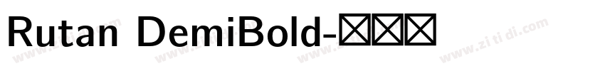 Rutan DemiBold字体转换